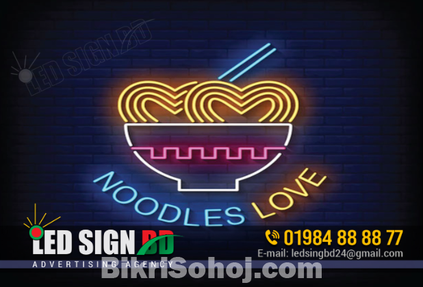 Neon signs are a luminous, eye-catching addition